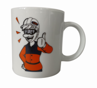 Porcelain team player mug in white